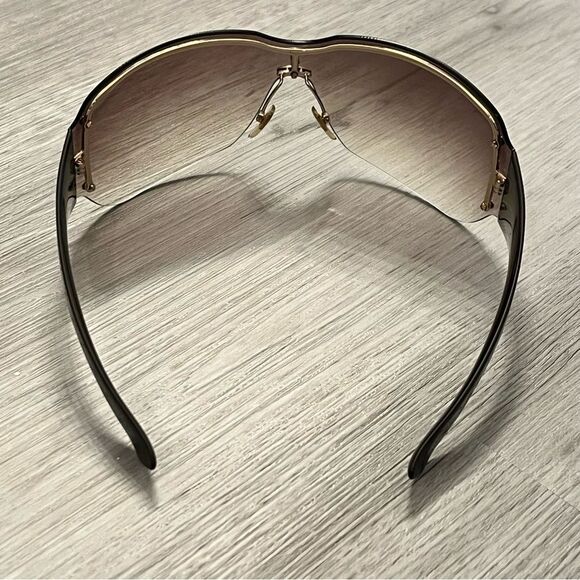 Vintage Gucci Brown GG Logo Shield Sunglasses 1825/S - Picture 4 of 7